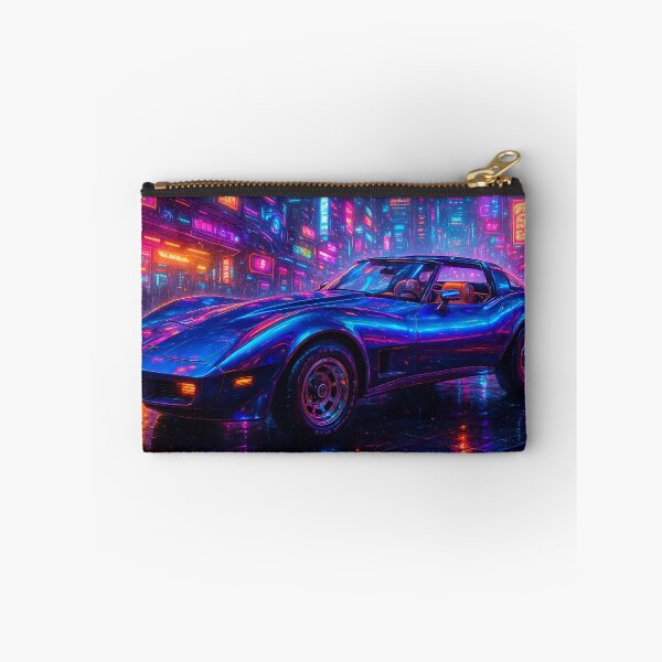 Item preview, Cyberpunk Blue Corvette designed and sold by kiwiartyfarty.