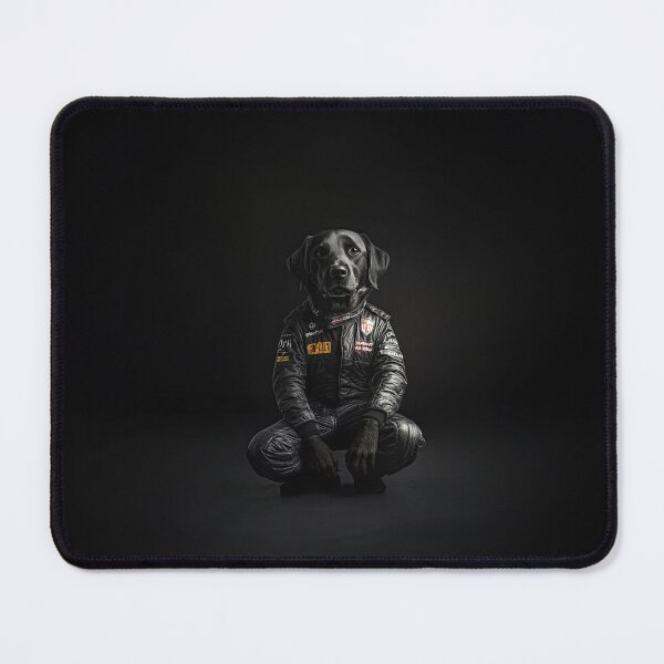 Item preview, Track Ready Pup – Racer in Black designed and sold by Whimsical Hug.