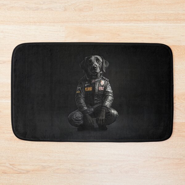 Item preview, Track Ready Pup – Racer in Black designed and sold by Whimsical Hug.