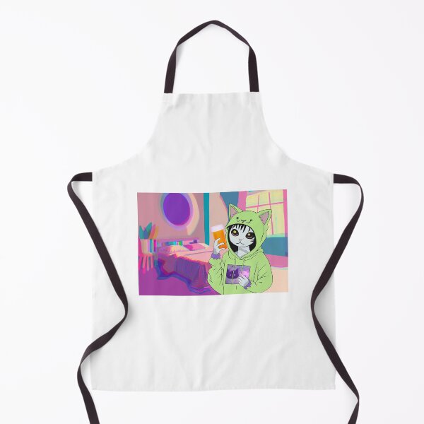 Item preview, Cat person holding an empty pill bottle in a psychedelic room. designed and sold by Spiral Elixir.