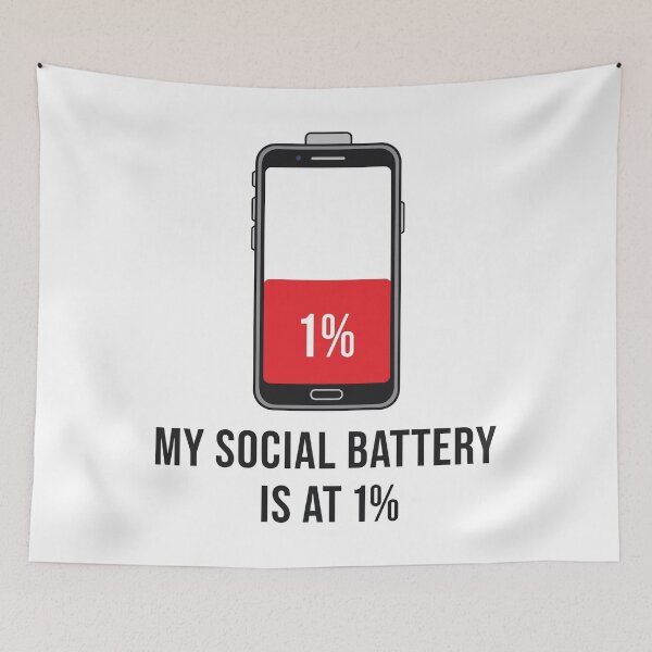 Item preview, My Social Battery Is at 1% designed and sold by Amir Faysal.