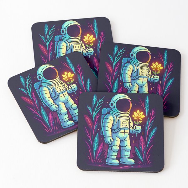 Item preview, Astronaut with Glowing Flower – Space Art, Sci-Fi Nature Design designed and sold by starcupzz.