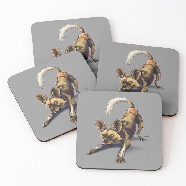 Item preview, Playful African Wild Dog – Painted Dog Digital Illustration designed and sold by HunzikerArt.
