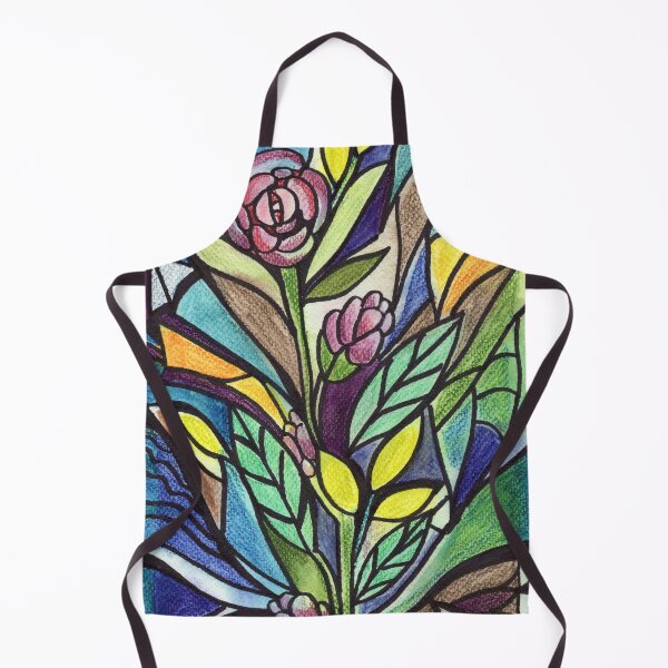 Item preview, Gorgeous Garden Stained Glass Batik Style Watercolor Flowers designed and sold by Irina Sztukowski.