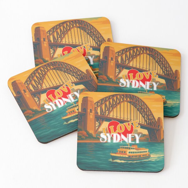 Item preview, Greetings from SYDNEY - HARBOUR BRIDGE - Retro Vintage Design designed and sold by Earth Celebration Designs.