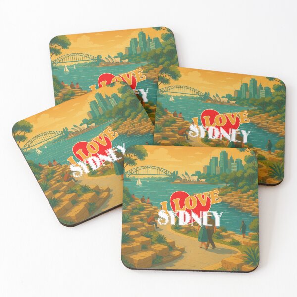 Item preview, Greetings from SYDNEY - BARANGAROO RESERVE - Retro Vintage Design designed and sold by Earth Celebration Designs.