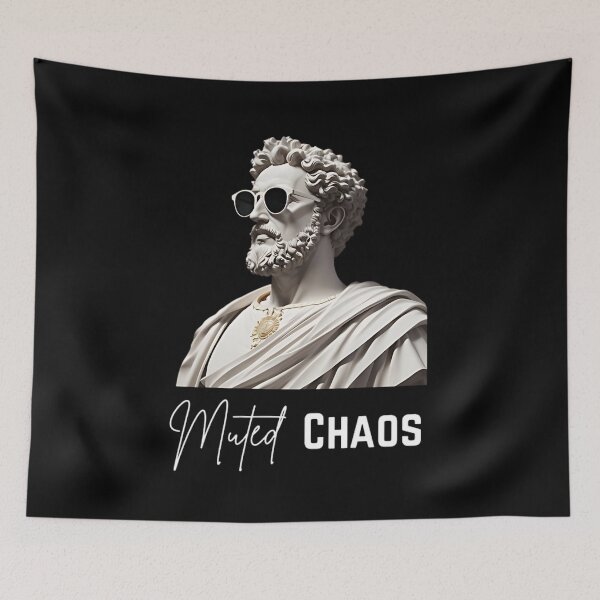 Item preview, Muted Chaos- Stoic Philosopher Marcus Aurelius Art designed and sold by LexaArtworks.