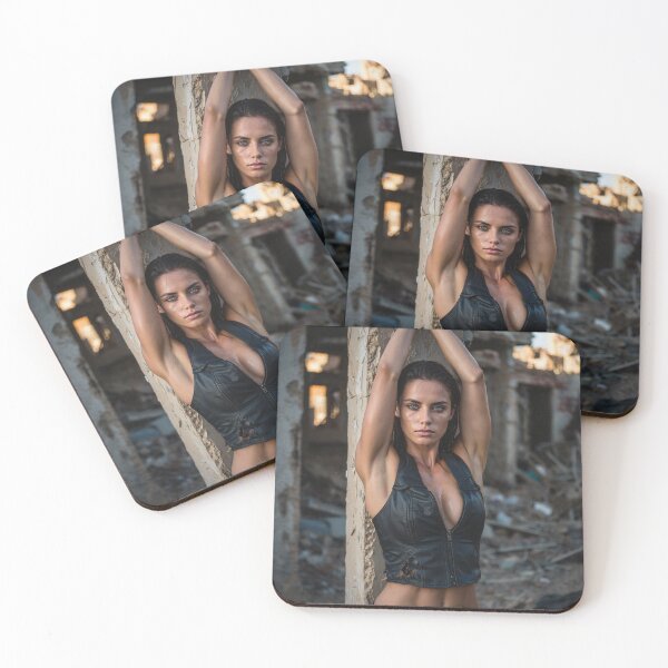 Item preview, Model Photography Beautiful woman in leather vest in ancient ruins  designed and sold by Vintage Designs +.