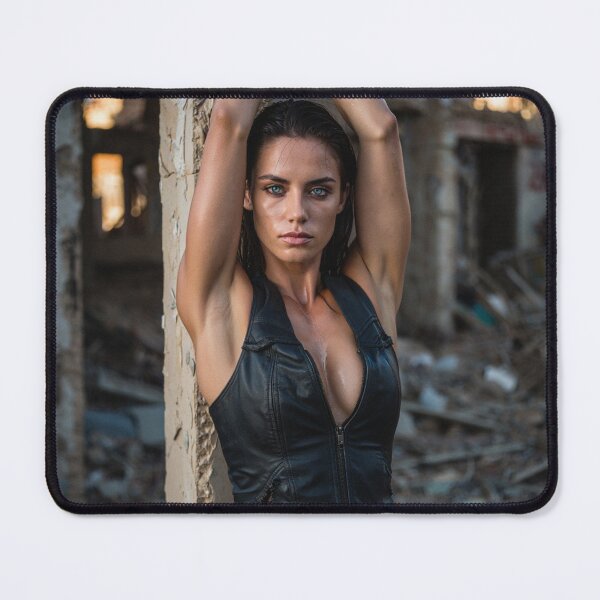 Item preview, Model Photography Beautiful woman in leather vest in ancient ruins designed and sold by Vintage Designs +.