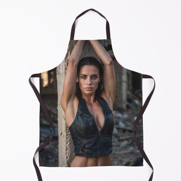 Item preview, Model Photography Beautiful woman in leather vest in ancient ruins designed and sold by Vintage Designs +.