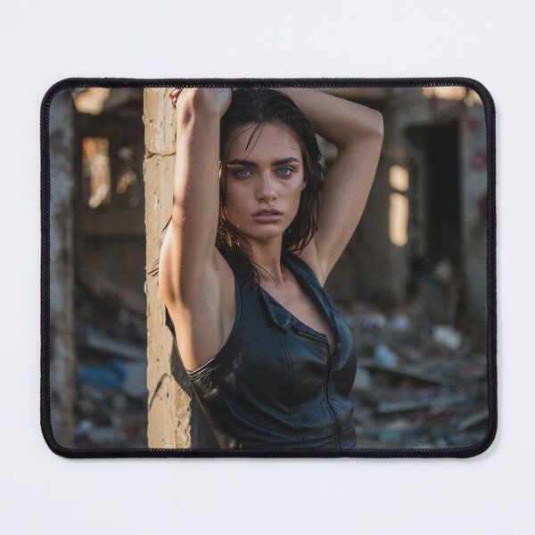 Item preview, Model Photography Beautiful woman in leather vest in ancient ruins designed and sold by Vintage Designs +.
