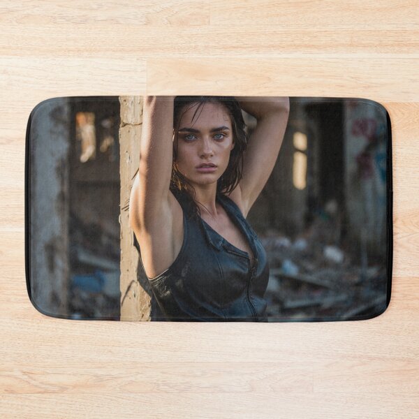 Item preview, Model Photography Beautiful woman in leather vest in ancient ruins  designed and sold by Vintage Designs +.