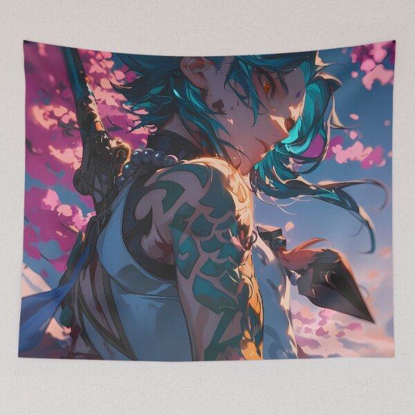 Item preview, Xiao Genshin Impact Game Wisteria Dusk Adeptus Vigilant Blade designed and sold by mildaclairmo.