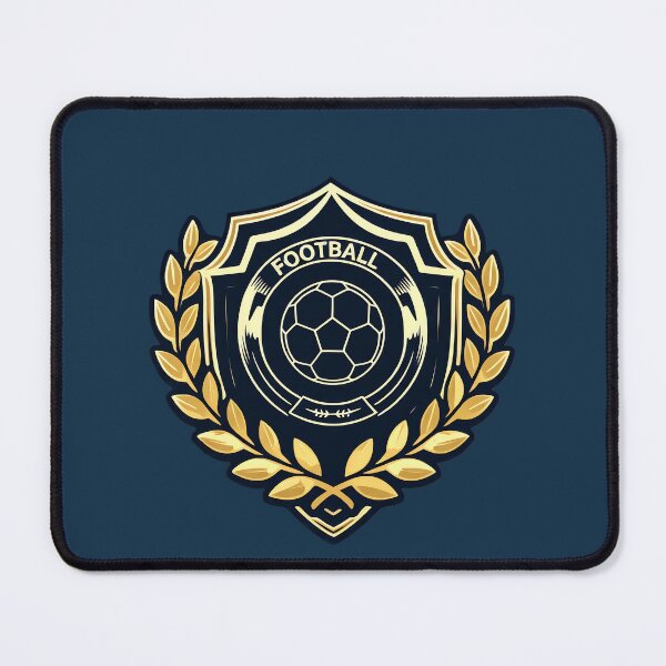 Item preview, Elegant Gold Football Emblem Badge with Laurel Wreath designed and sold by PrintBreeze.