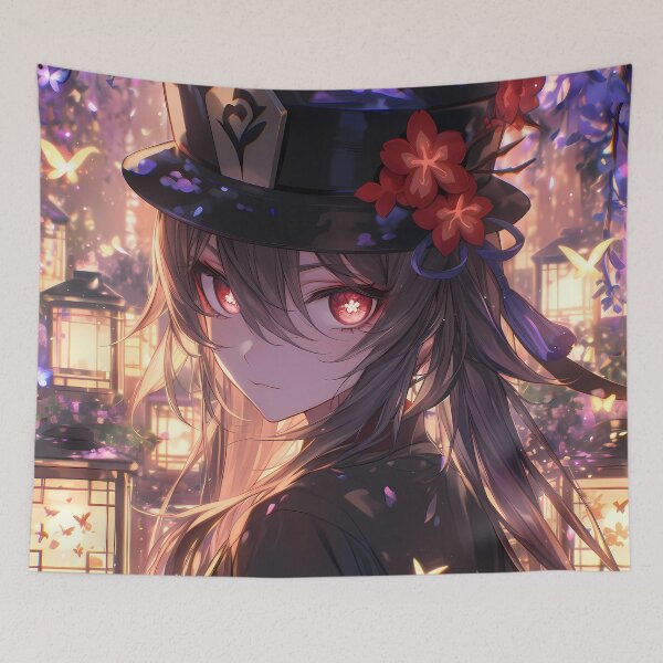 Item preview, Hu Tao Exorcist Beneath Wisteria Blossoms Genshin Impact Game designed and sold by mildaclairmo.