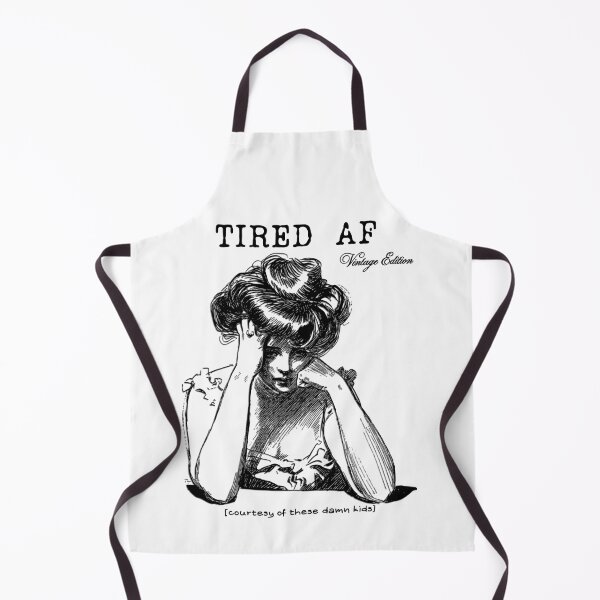Item preview, Tired AF Vintage Edition Mom Funny Black Drawing designed and sold by InkImpactCll.