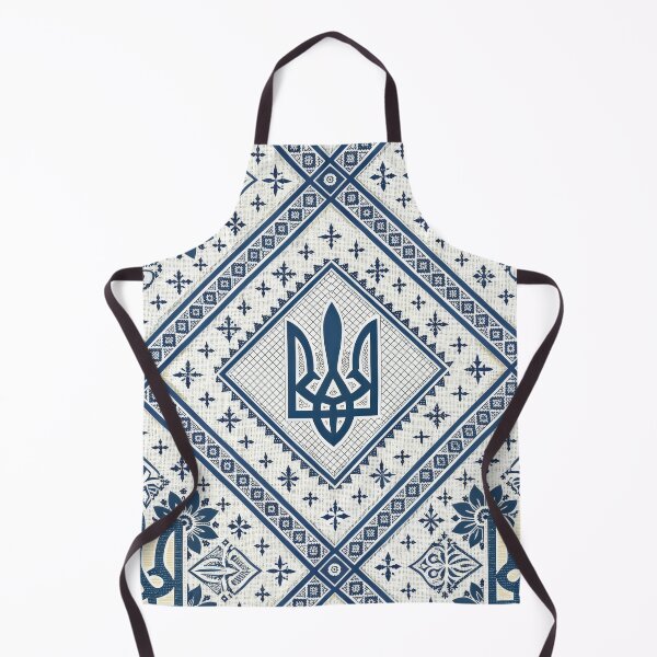 Item preview, Ukrainian Trident Emblem in Traditional Vyshyvanka Folk Ornament. designed and sold by RGShirtWorks.