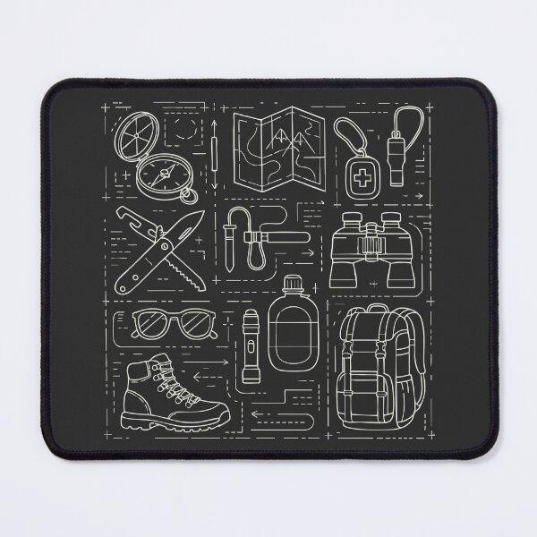 Item preview, Copy of Hiking Essentials Blueprint designed and sold by wolfkin-design.