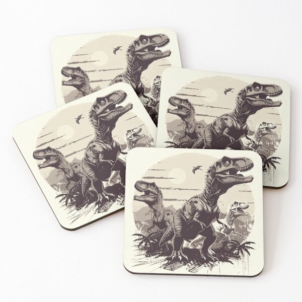 Item preview, Retro Dinosaurs in Jungle Classic 90s Sepia  designed and sold by redstar19.