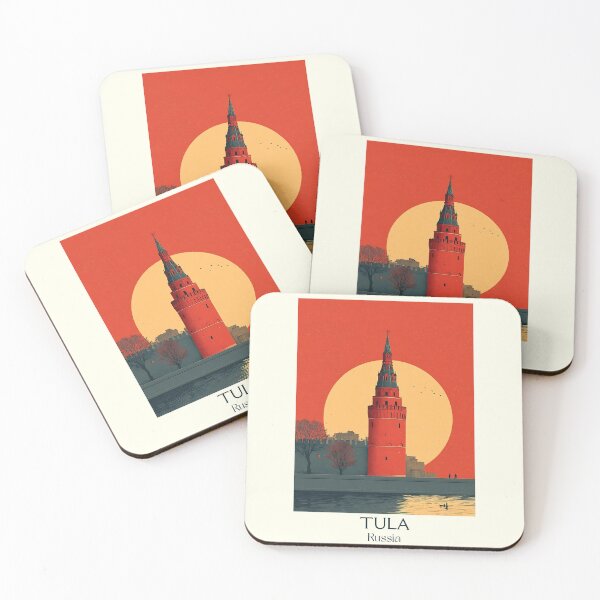 Item preview, Tula Red Tower Under Vibrant Sunset Minimal Poster	 designed and sold by TuncGK.