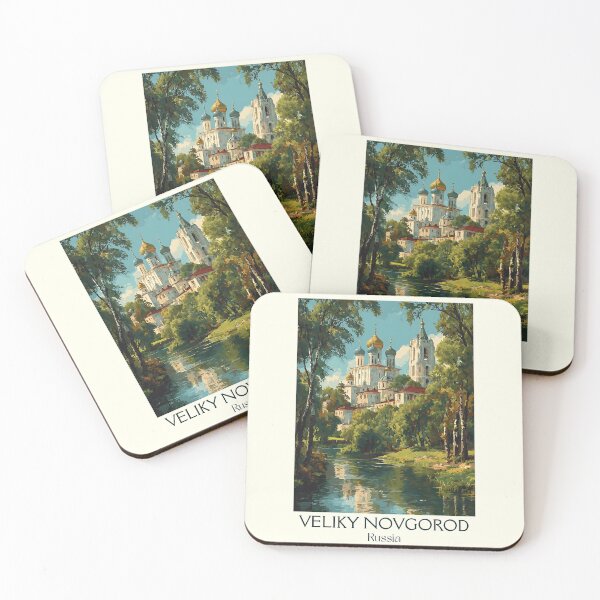 Item preview, Veliky Novgorod Fortress Towers and Riverside View Poster	 designed and sold by TuncGK.
