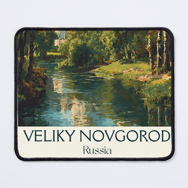 Item preview, Veliky Novgorod Fortress Towers and Riverside View Poster	 designed and sold by TuncGK.