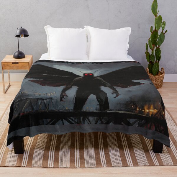 Item preview, The Moth Man of Point Pleasant cryptid illustration designed and sold by Vintage Designs +.