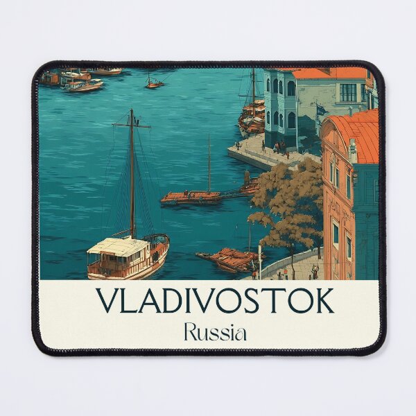 Item preview, Vladivostok Port Bridges and Seaside Urban Scene Poster designed and sold by TuncGK.