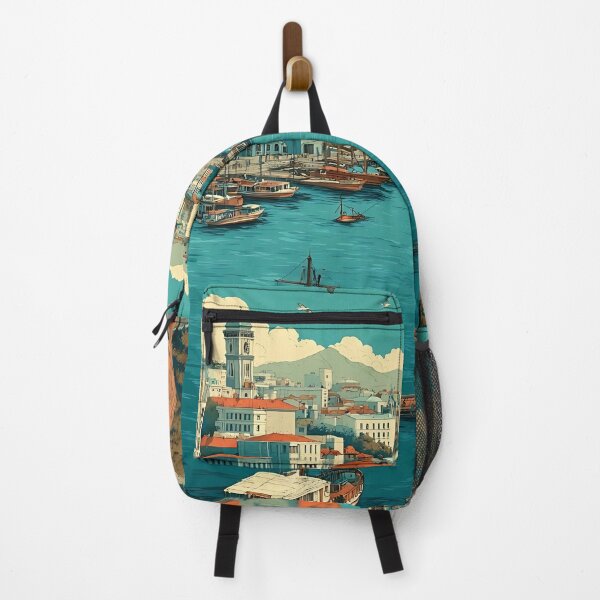 Item preview, Vladivostok Port Bridges and Seaside Urban Scene Poster designed and sold by TuncGK.