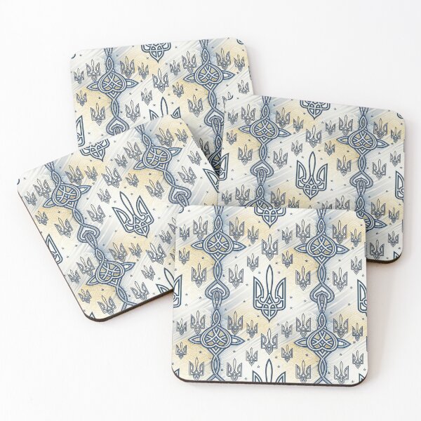 Item preview, Ukrainian Trident Tryzub Ornate Pattern Background. designed and sold by RGShirtWorks.
