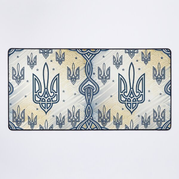 Item preview, Ukrainian Trident Tryzub Ornate Pattern Background. designed and sold by RGShirtWorks.