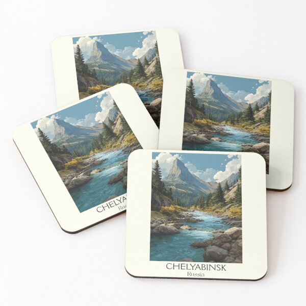 Item preview, Chelyabinsk Ural Mountains Adventure Retro Landscape Wall Art designed and sold by TuncGK.