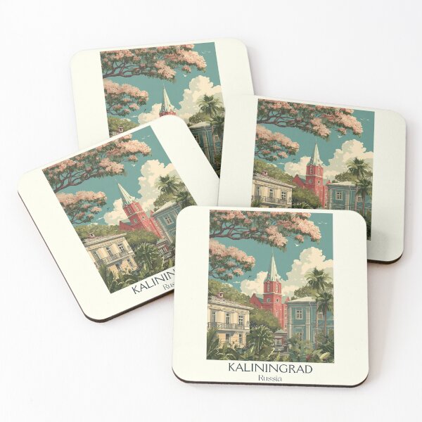 Item preview, Kaliningrad Baltic Seaside Historic Cityscape Retro Poster	 designed and sold by TuncGK.