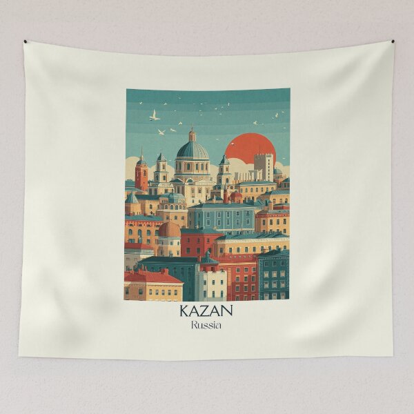 Item preview, Kazan Multicultural Skyline Mosque and Domes Wall Poster	 designed and sold by TuncGK.