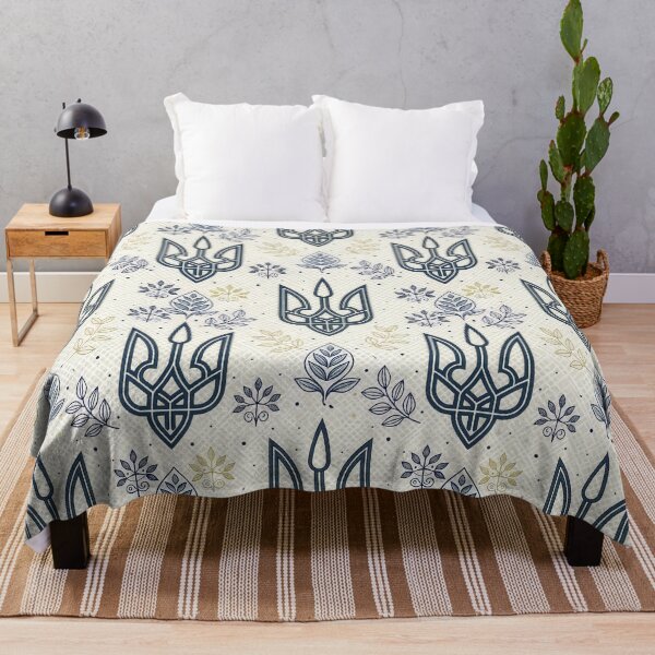 Item preview, Seamless Ukrainian Trident and Floral Folk Pattern. designed and sold by ML-Media.