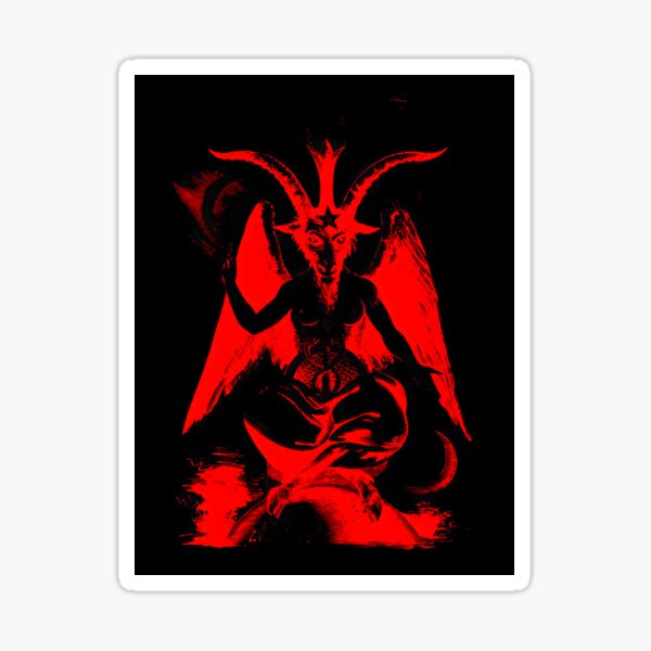 Item preview, Baphomet black and red designed and sold by SatanicArt .