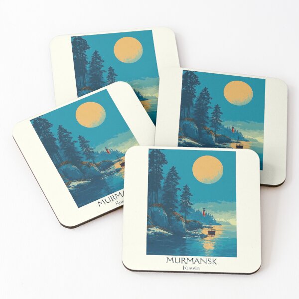 Item preview, Murmansk Arctic Moonrise Over Northern Forests Minimal Poster	 designed and sold by TuncGK.