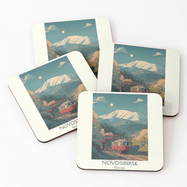 Item preview, Novosibirsk Snowy Peaks and Modern City Contrast Poster	 designed and sold by TuncGK.
