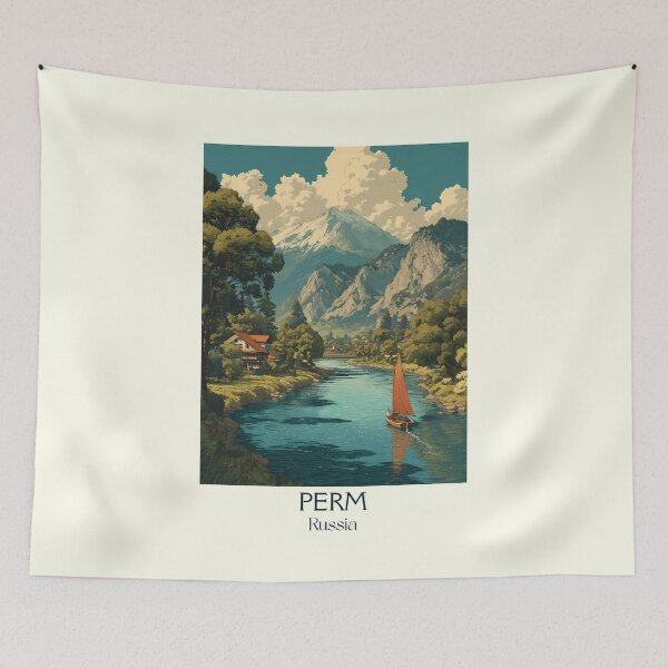 Item preview, Perm Forested Lake Mountainside Adventure Poster	 designed and sold by TuncGK.