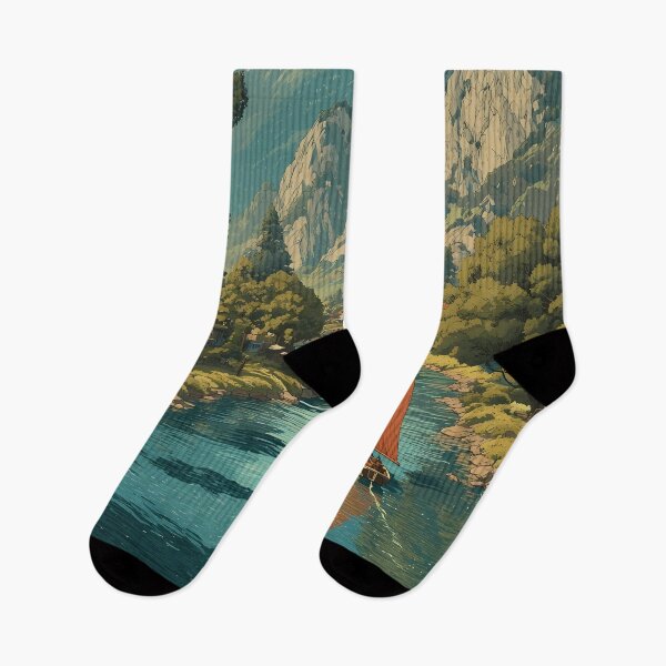 Item preview, Perm Forested Lake Mountainside Adventure Poster	 designed and sold by TuncGK.