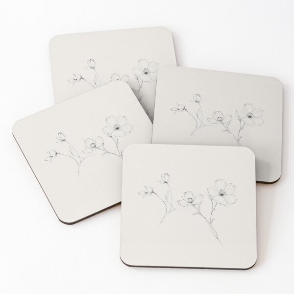 Item preview, Delicate Sketch of Flowers designed and sold by CoolPixels.