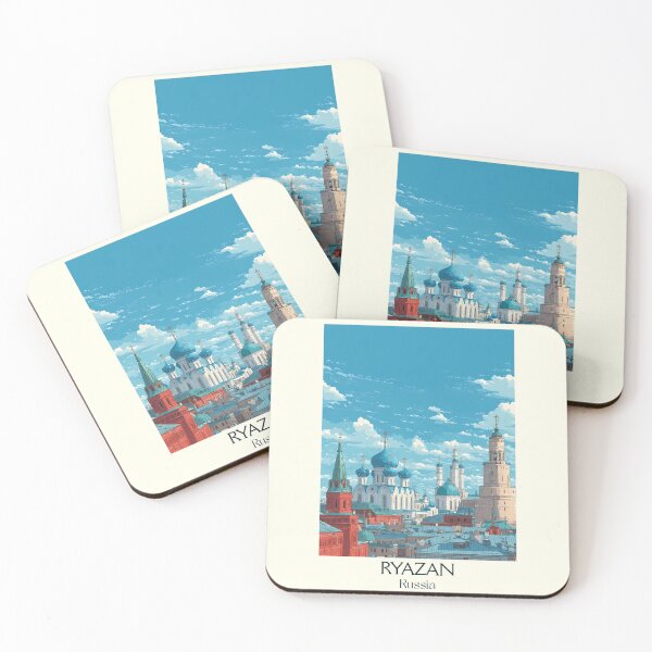 Item preview, Ryazan Skyline with Blue Domes and Urban Horizon Poster designed and sold by TuncGK.