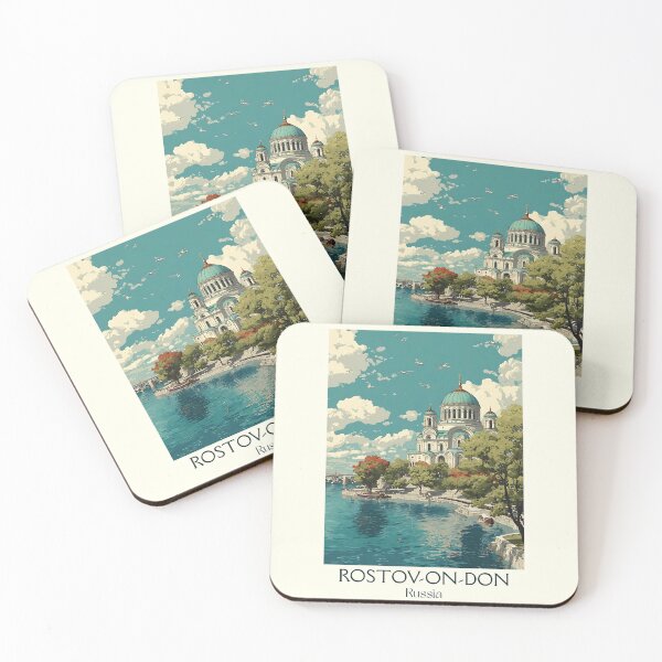 Item preview, Rostov-on-Don Cathedral and Riverbank Evening Poster	 designed and sold by TuncGK.