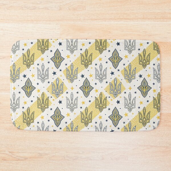 Item preview, Ukrainian Trident Tryzub Seamless Pattern with Stars and Flag Colors. designed and sold by RGShirtWorks.