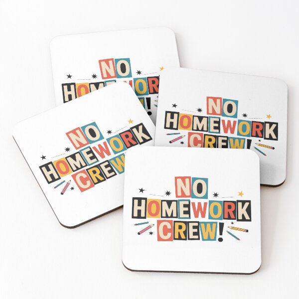 Item preview, No Homework Crew – Funny Back to School Cartoon Design for Students designed and sold by MonkiFlipp.
