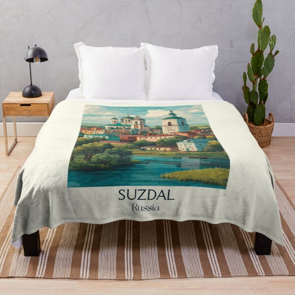 Item preview, Suzdal Golden Domes in Village Horizon Retro Art	 designed and sold by TuncGK.