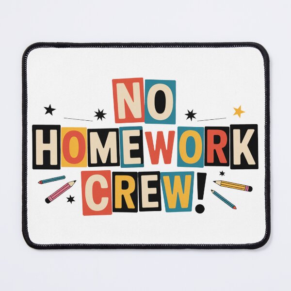 Item preview, No Homework Crew – Funny Back to School Cartoon Design for Students designed and sold by MonkiFlipp.