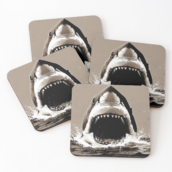 Item preview, Jaws Shark Attack classic 80s sepia  designed and sold by redstar19.