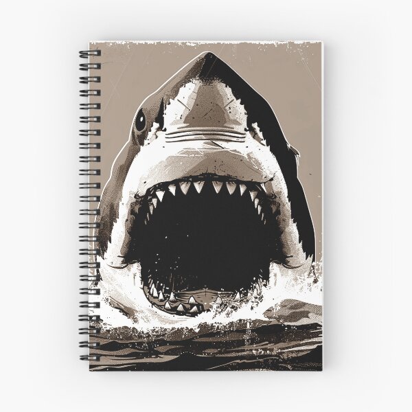 Item preview, Jaws Shark Attack classic 80s sepia  designed and sold by redstar19.