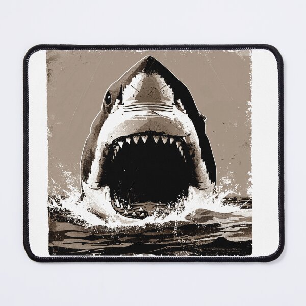 Item preview, Jaws Shark Attack classic 80s sepia  designed and sold by redstar19.